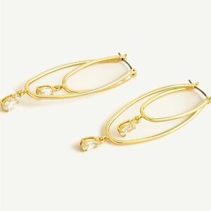 J. Crew Gold-plated double-hoop earrings